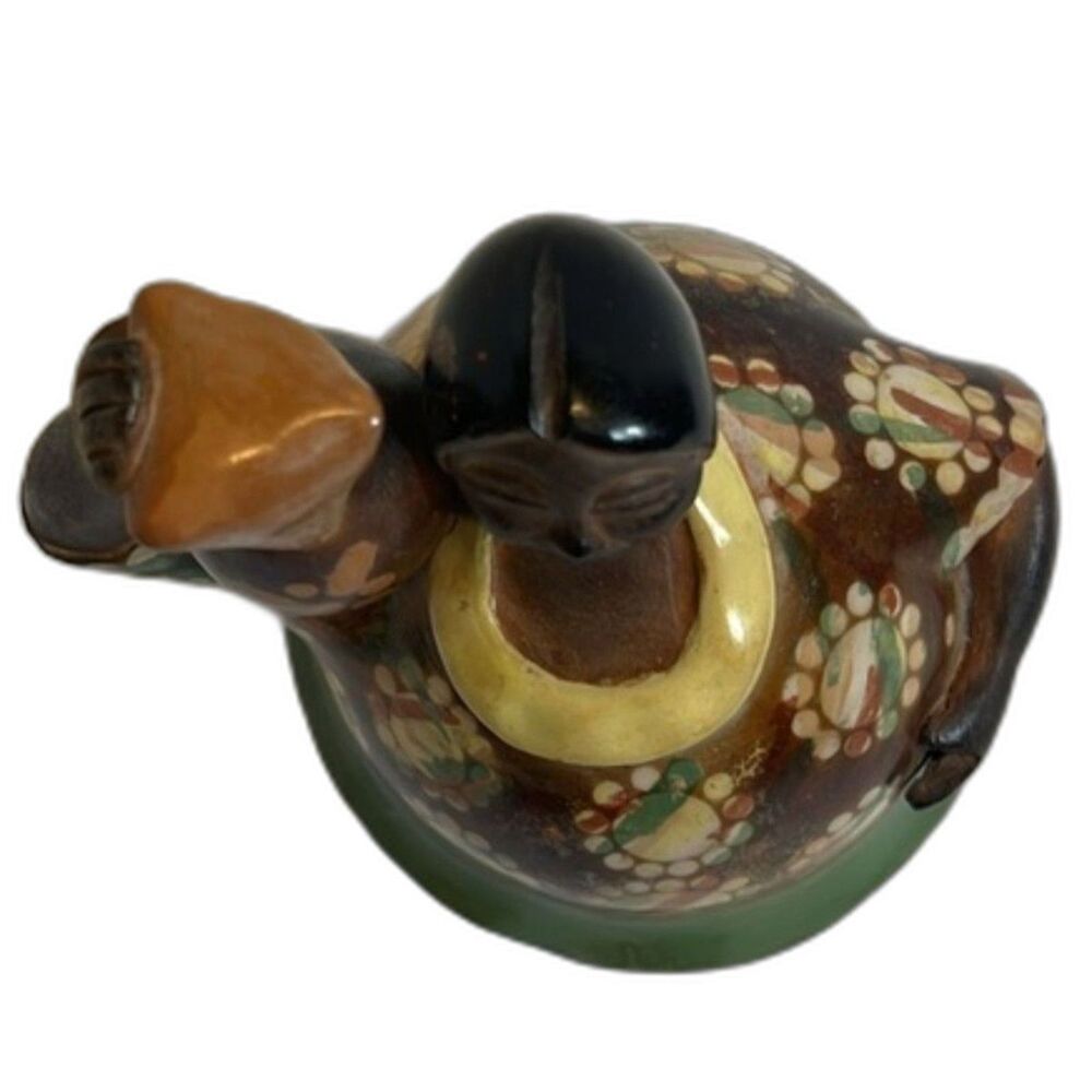 Rare Vintage Chulucanas Peru Signed Sandoval Valdez Pottery Figurine Folk Decor - Picture 9 of 11